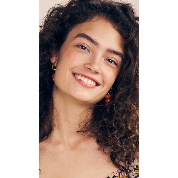 Timeless Pearly Crystal Donuts Earrings Orange - One Size - Picture 2 of 5